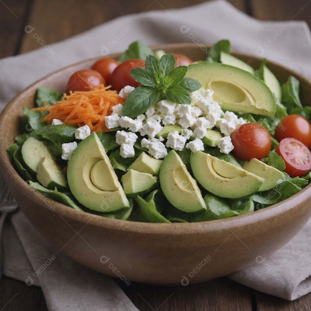 Salada refrescante tropical