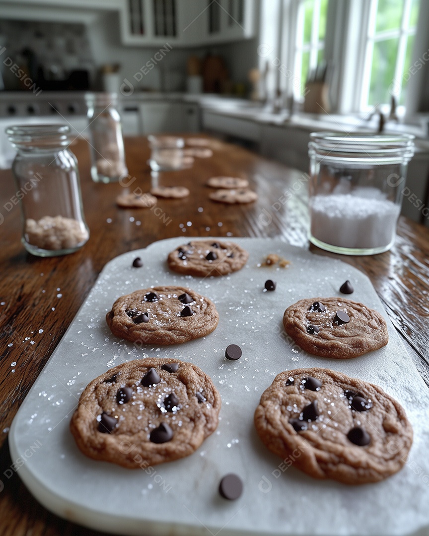 Deliciosos biscoitos coockies de chocolate