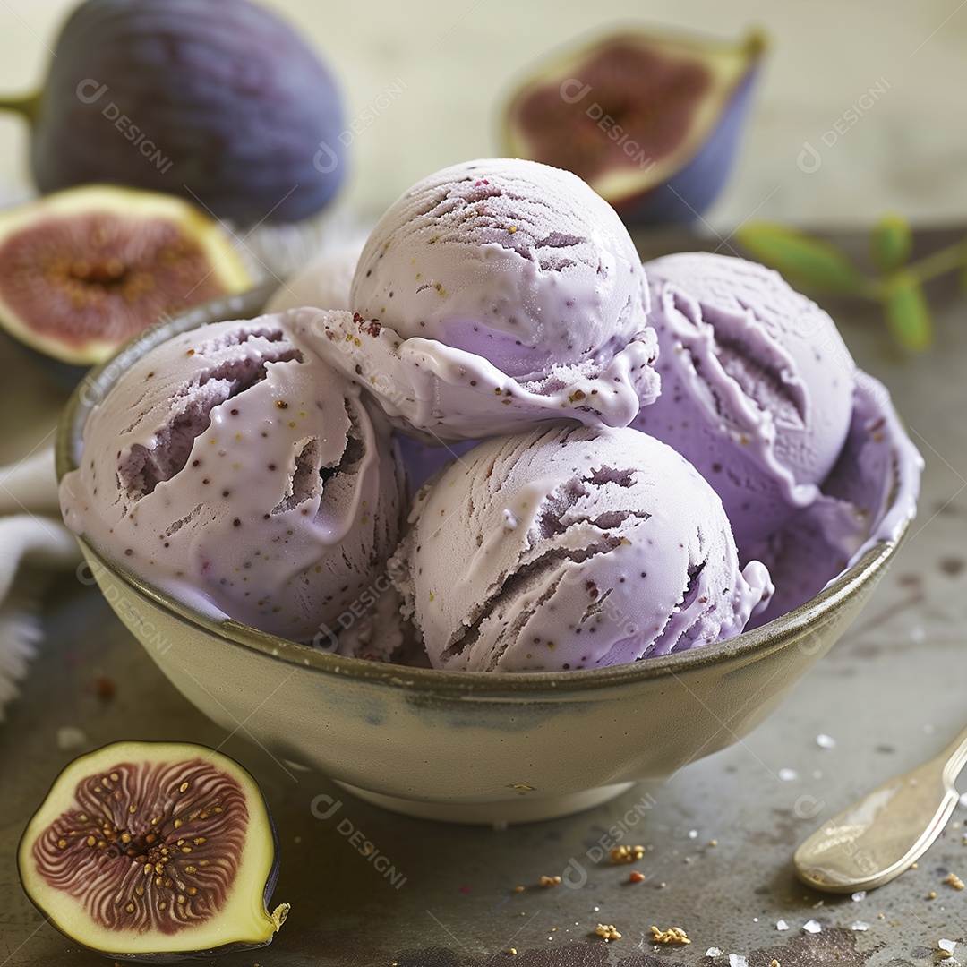 Bolas de sorvete de vanilla