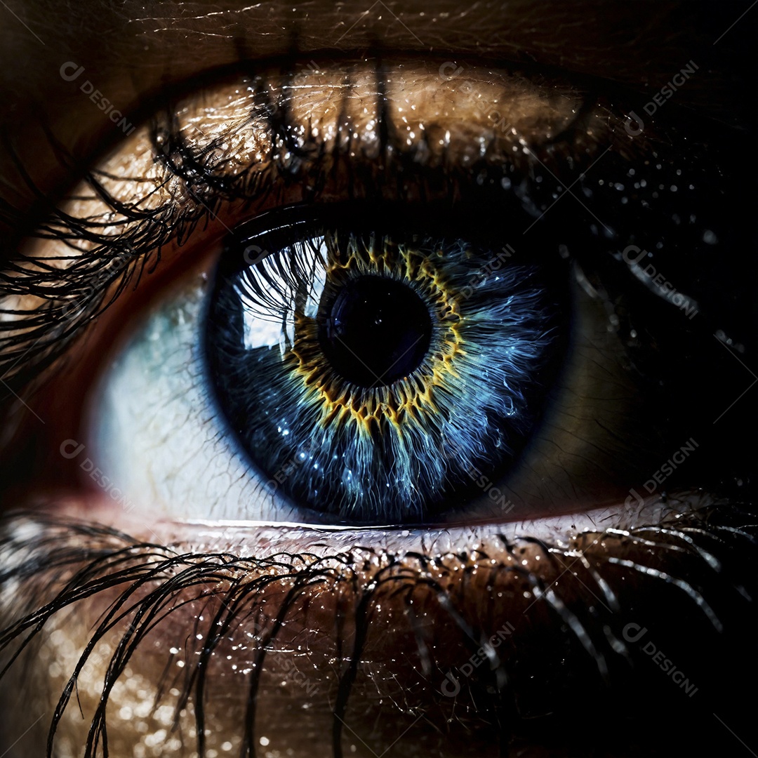 Olho claro lindo humano