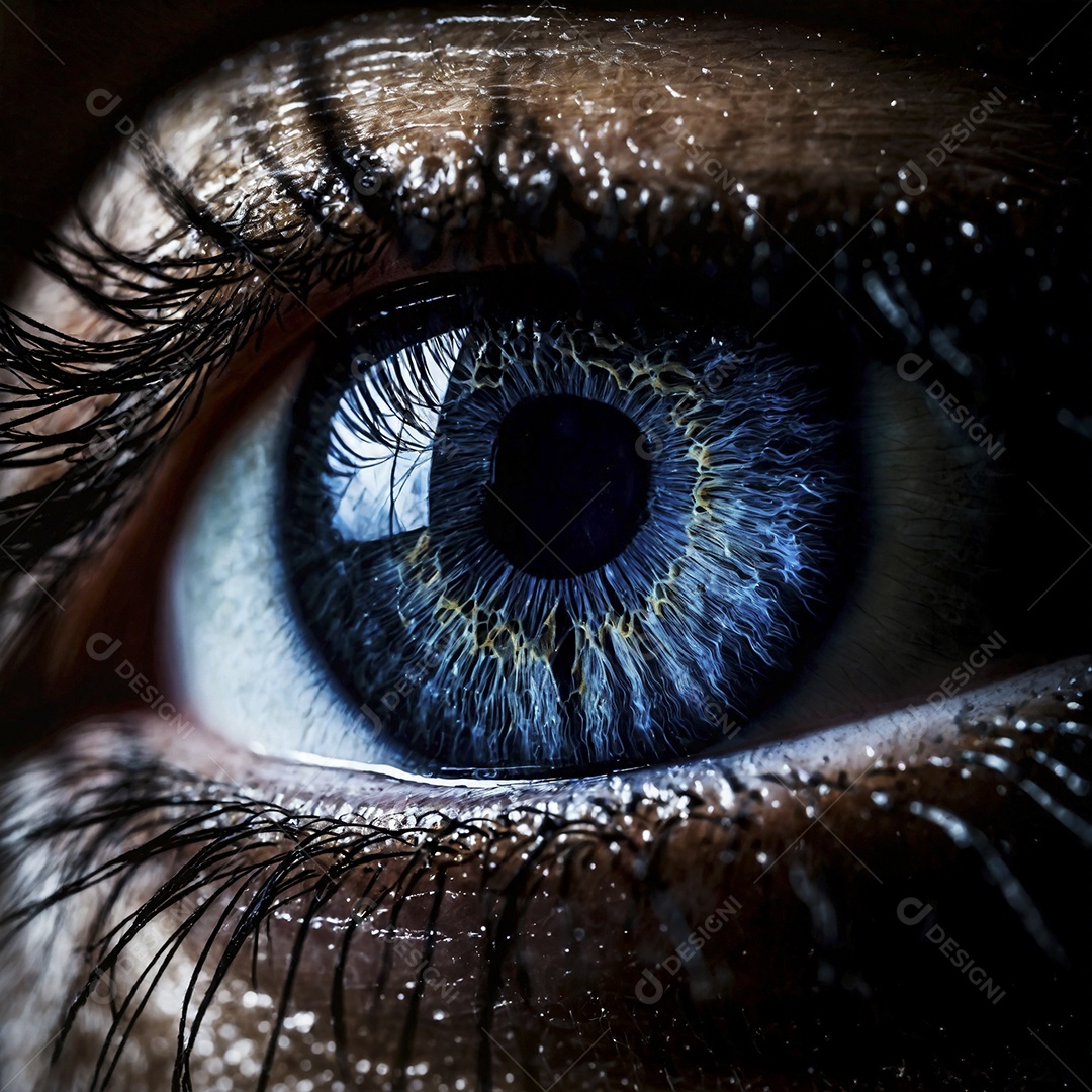 Olho claro lindo humano