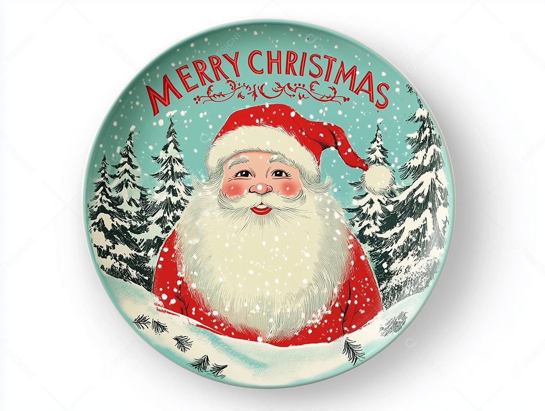 Lindo prato com decoração natalina