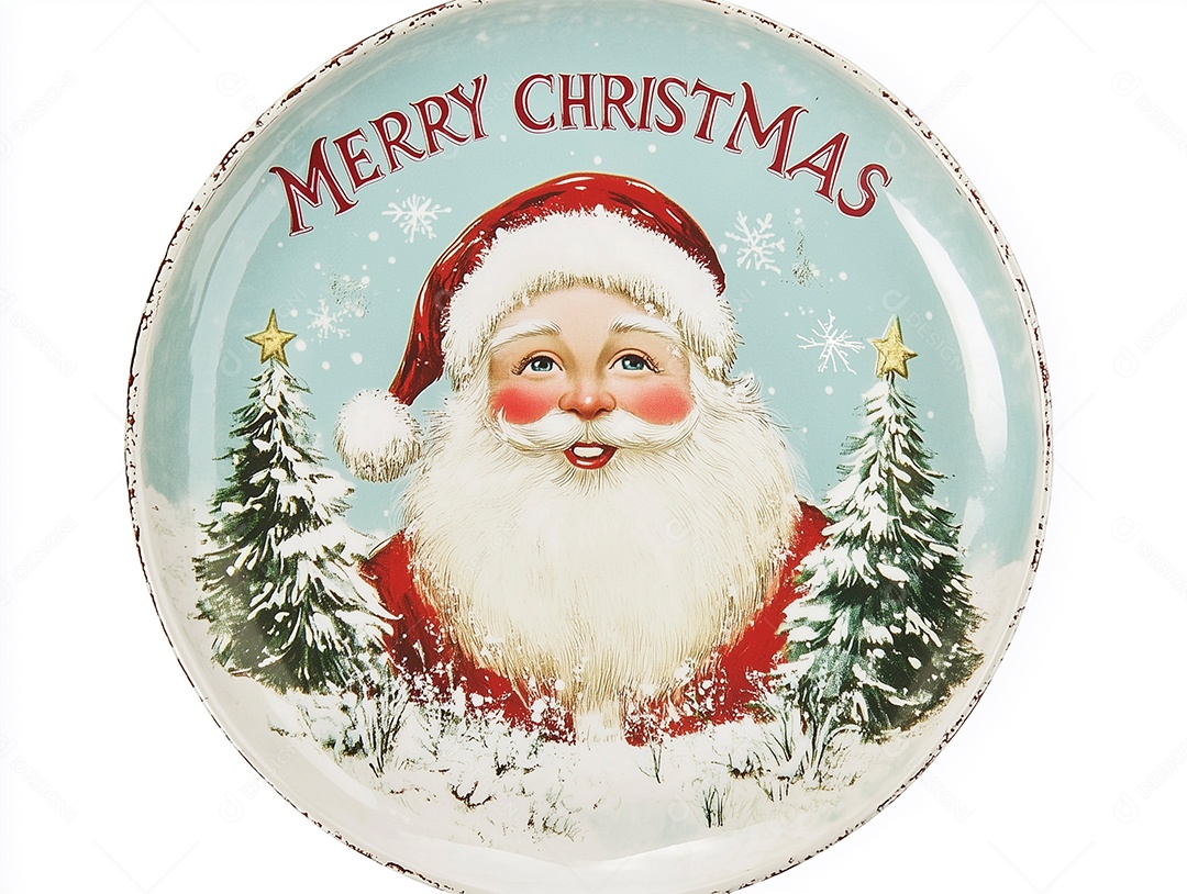 Lindo prato com decoração natalina