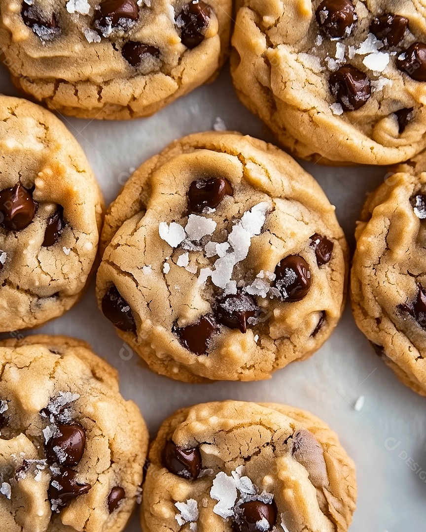Belos cookies sobre mesa de marmore