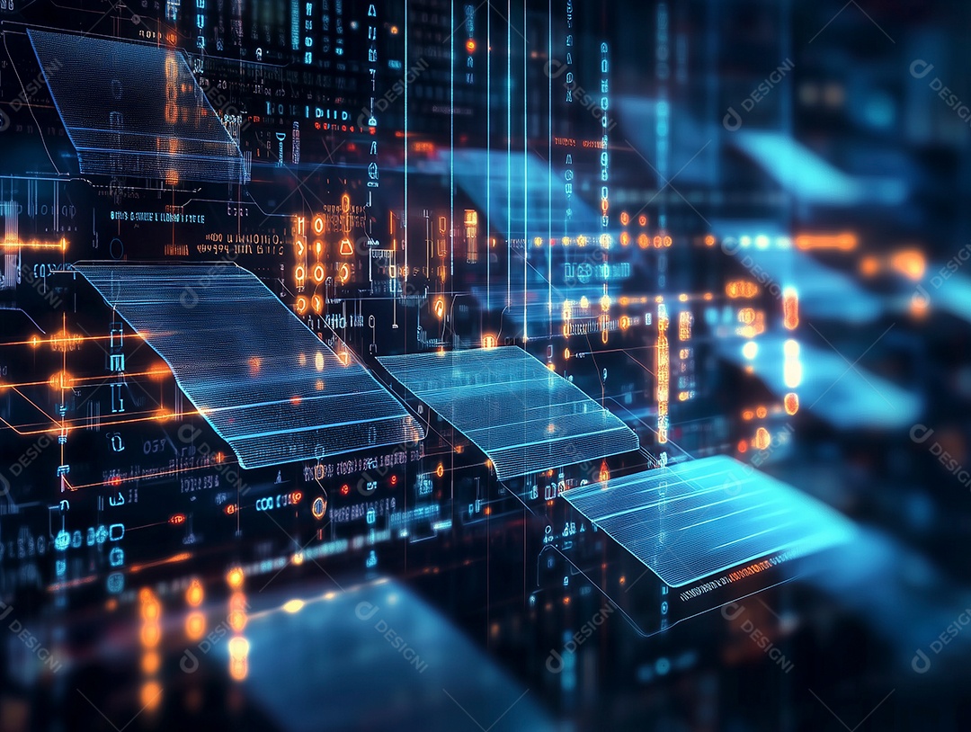 Tecnologia abstrata fundo ondas geométricas e comunicação