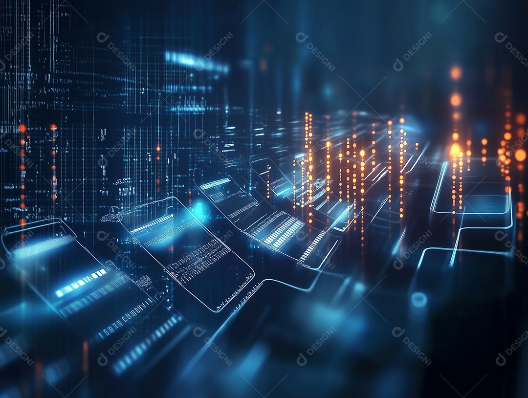 Tecnologia abstrata fundo ondas geométricas e comunicação