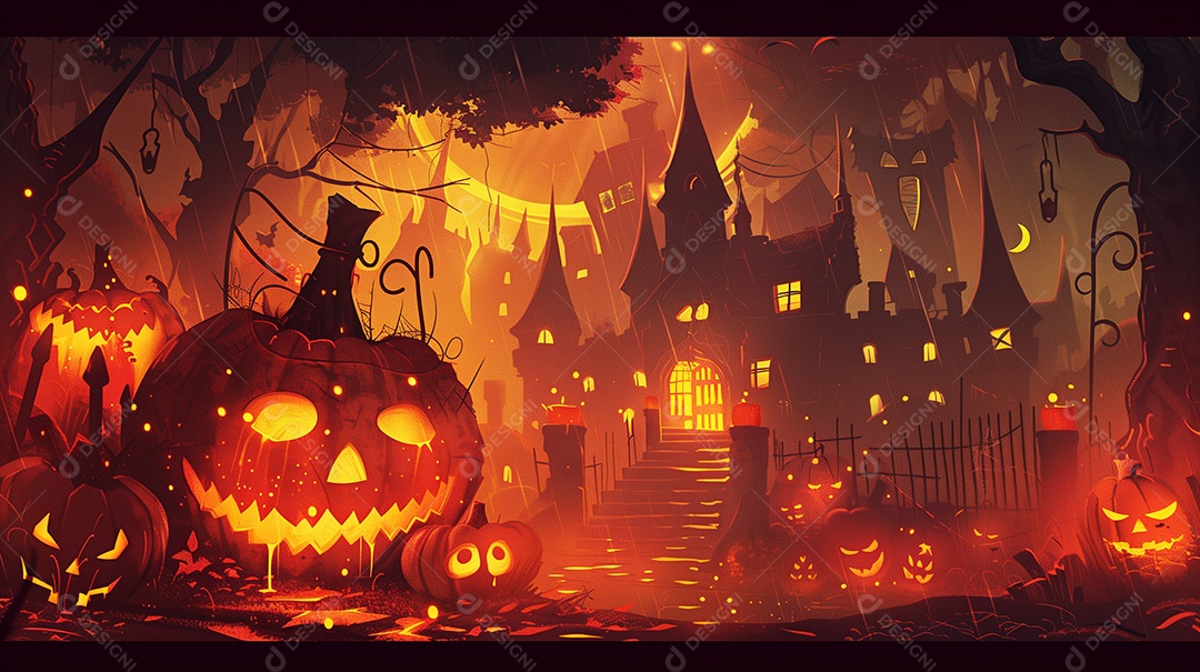 Lindo cénario de halloween