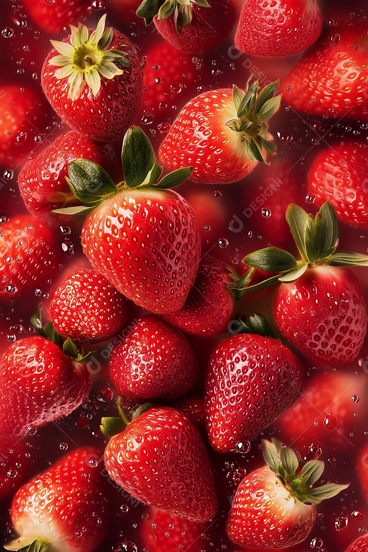 Lindos morangos sobre fundo isolado