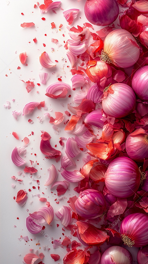 Cebola roxa sobre fundo branco isolado