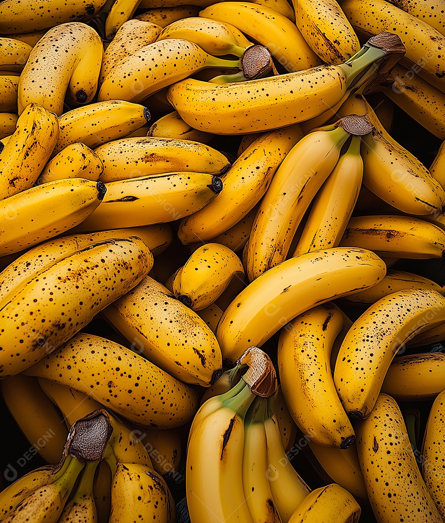 Lindas bananas frescas sobre fundo isolado