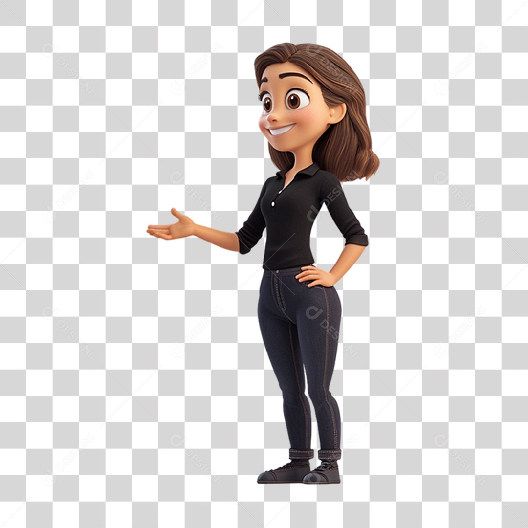 Mascote Humano para Black Friday PNG Transparente