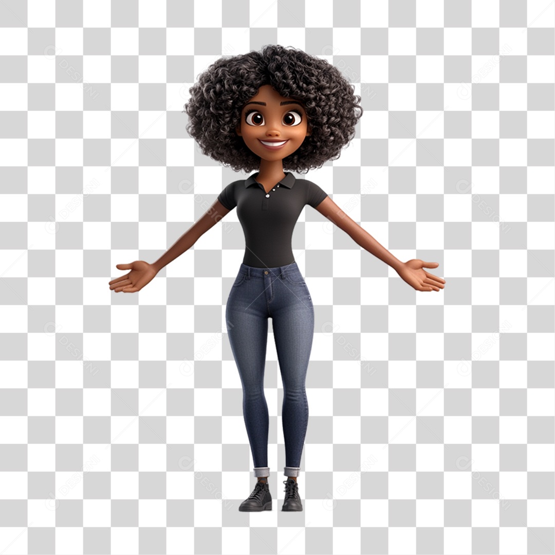 Mascote Humano para Black Friday PNG Transparente