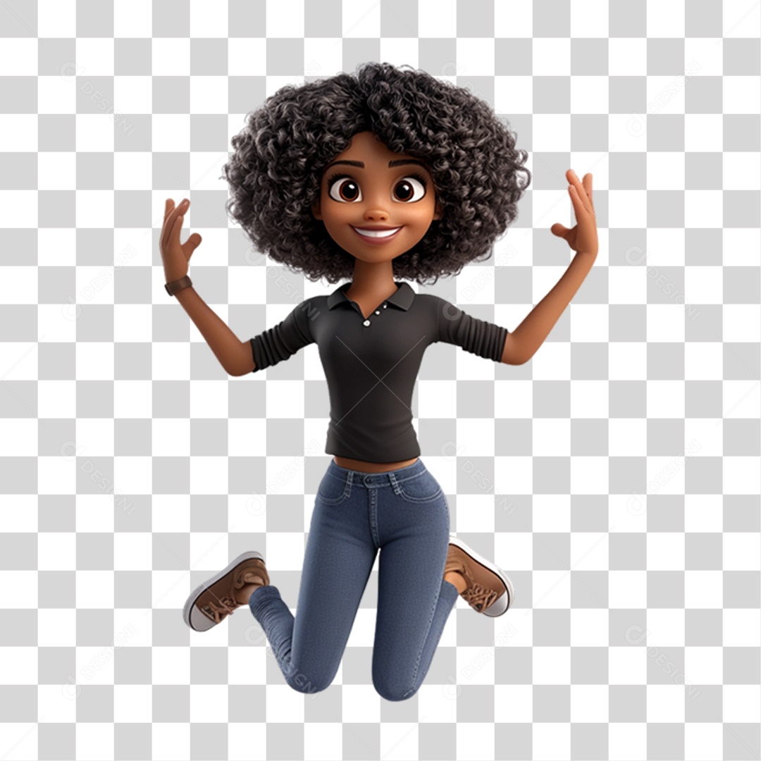 Mascote Humano para Black Friday PNG Transparente