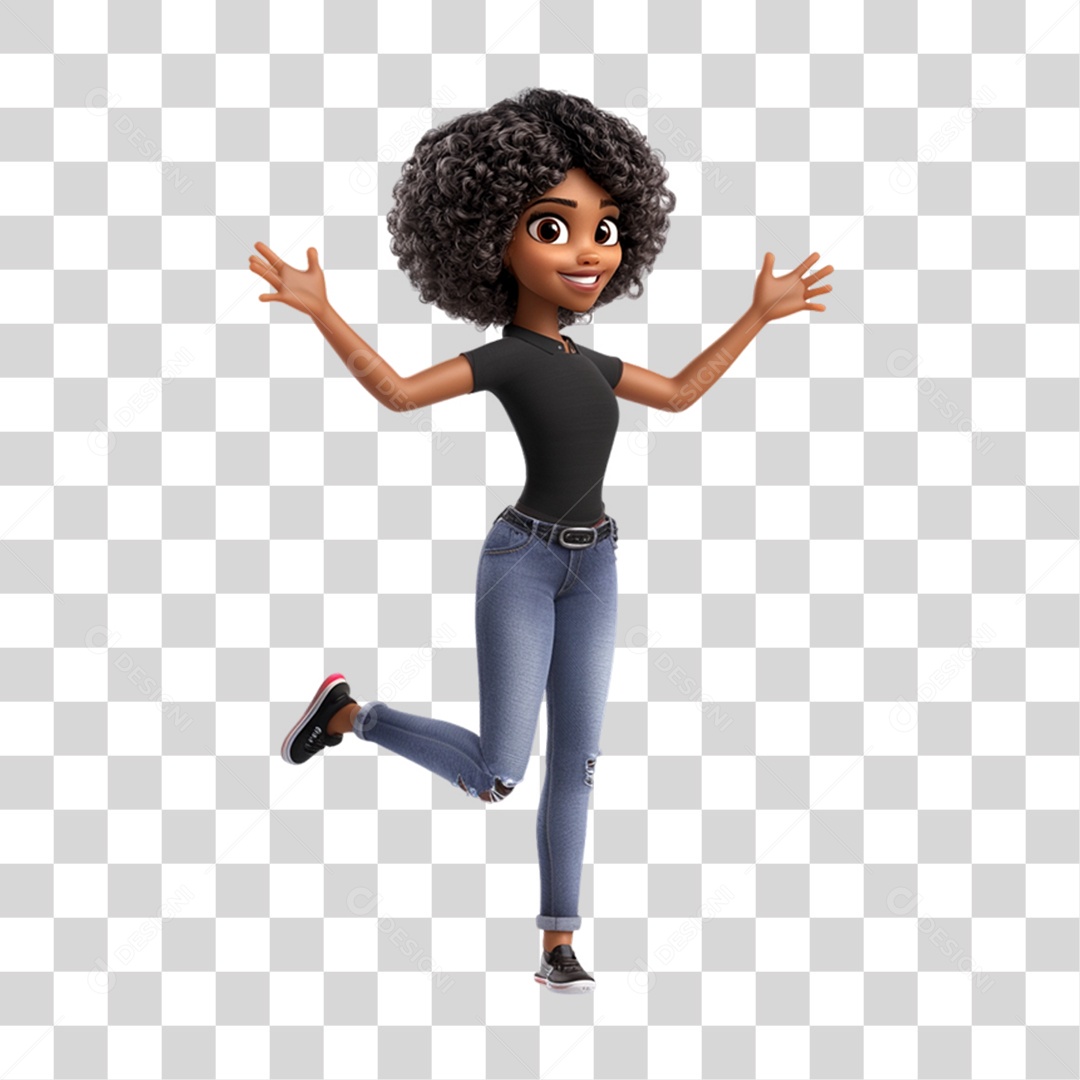 Mascote Humano para Black Friday PNG Transparente