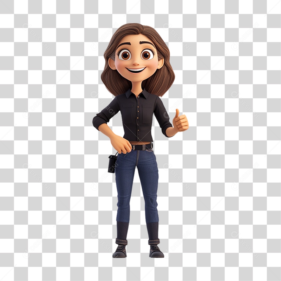 Mascote Humano para Black Friday PNG Transparente