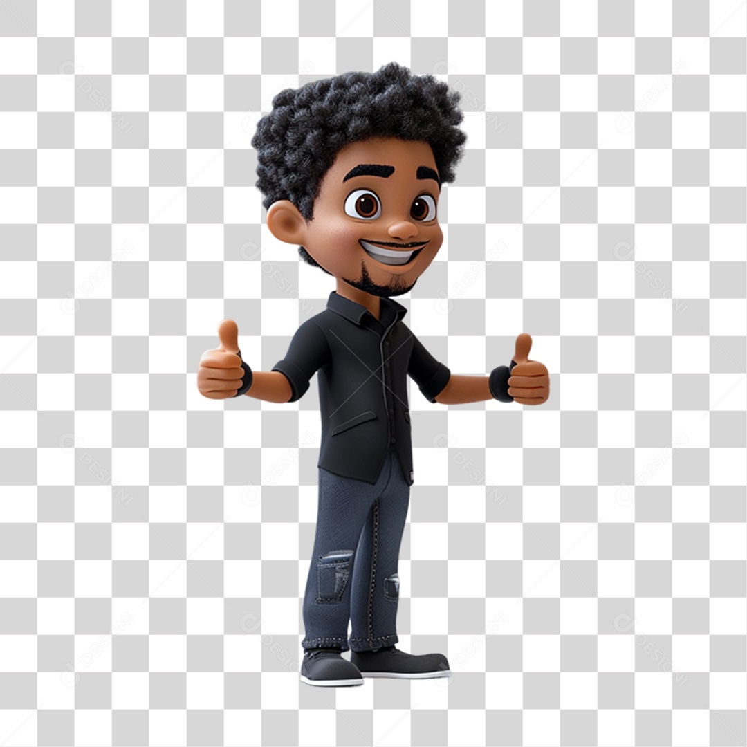 Mascote Humano para Black Friday PNG Transparente