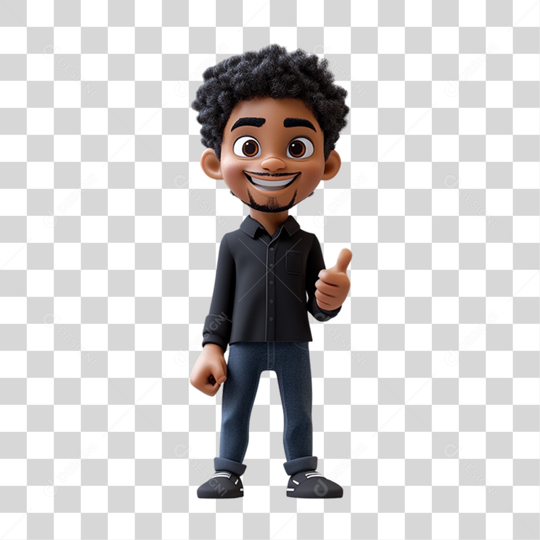 Mascote Humano para Black Friday PNG Transparente