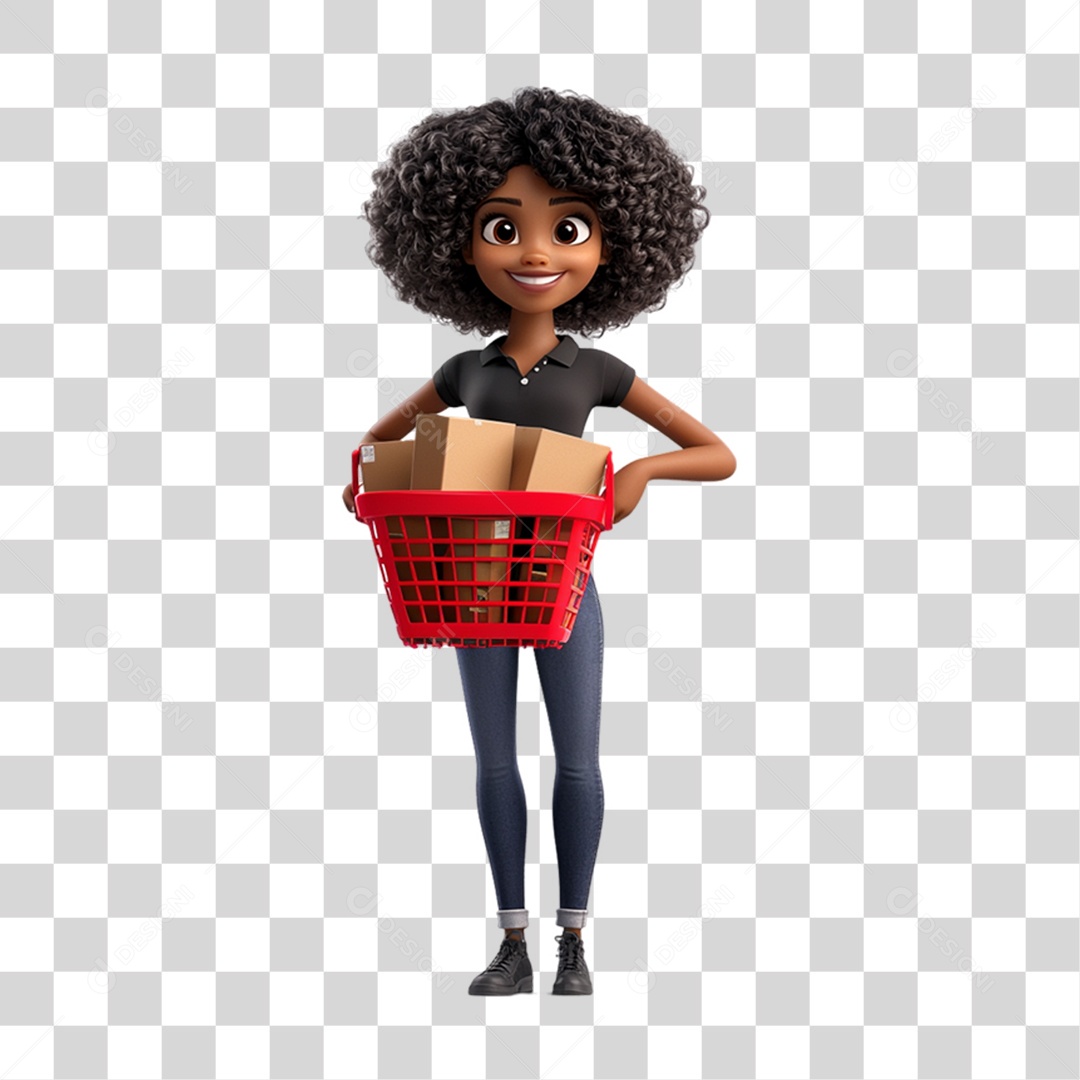 Mascote Humano para Black Friday PNG Transparente