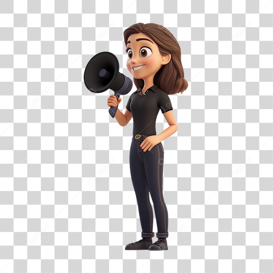 Mascote Humano para Black Friday PNG Transparente