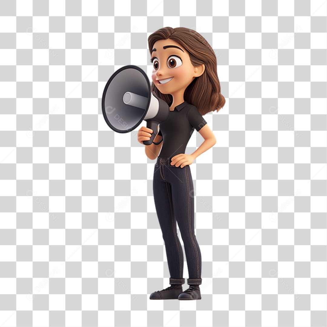 Mascote Humano para Black Friday PNG Transparente