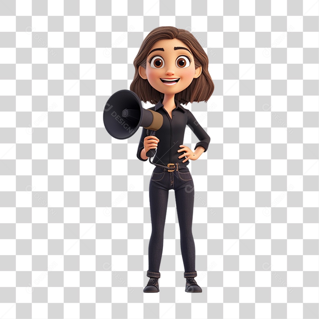 Mascote Humano para Black Friday PNG Transparente