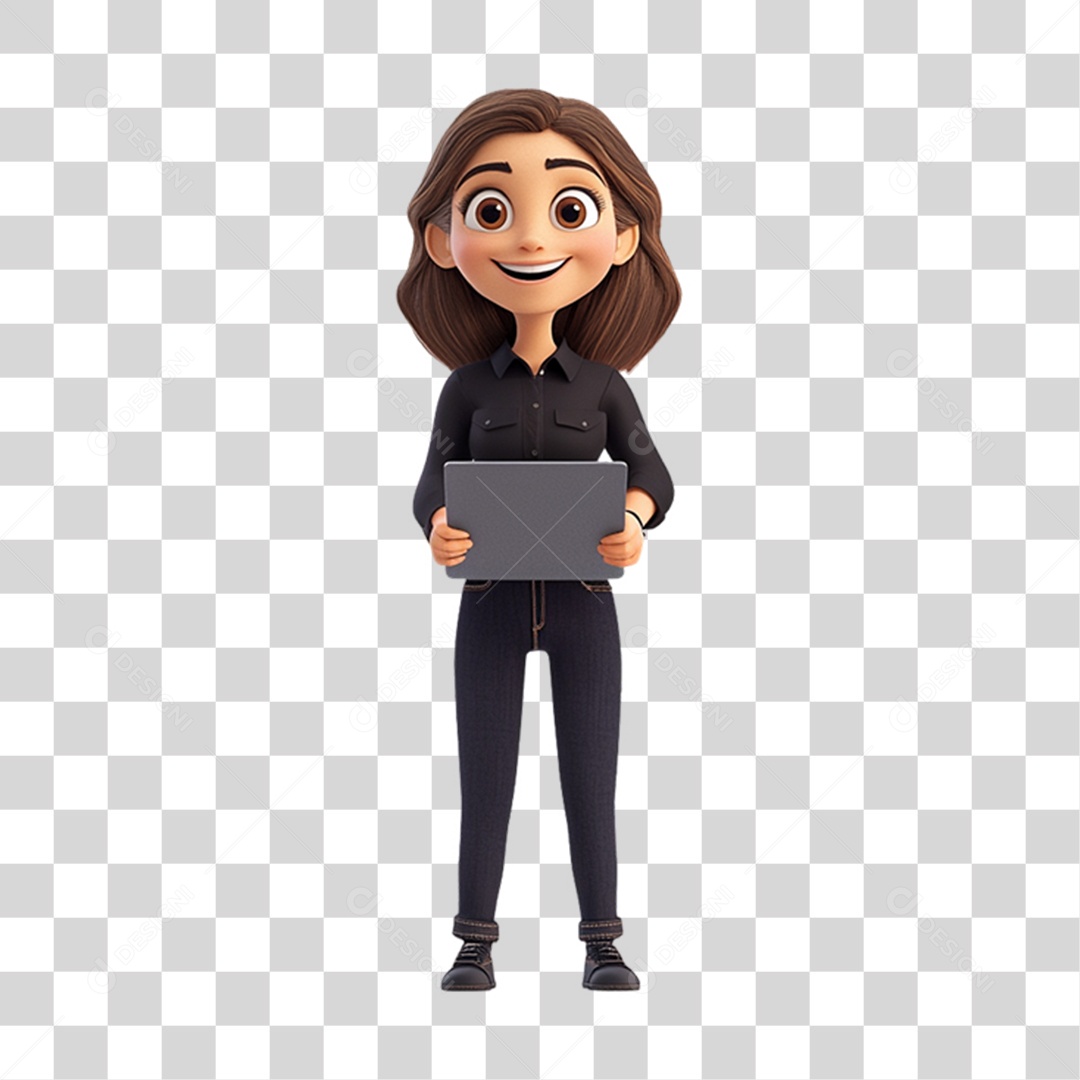 Mascote Humano para Black Friday PNG Transparente