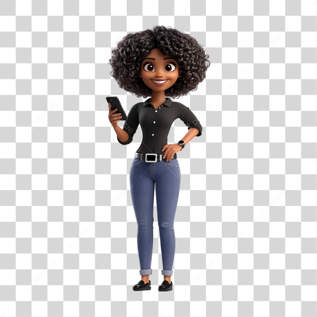 Mascote Humano para Black Friday PNG Transparente