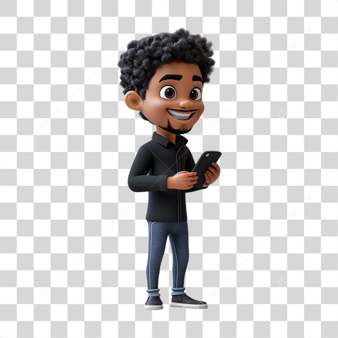 Mascote Humano para Black Friday PNG Transparente