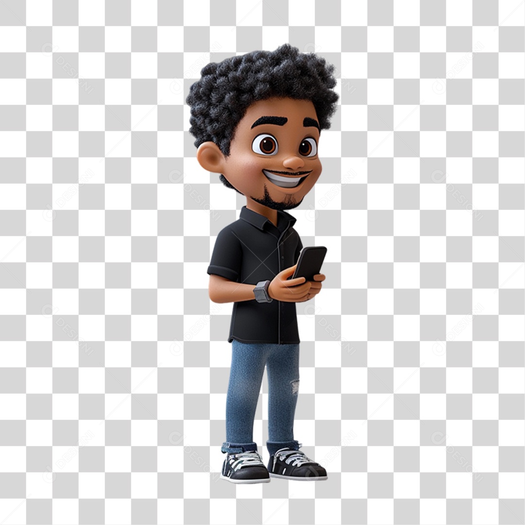 Mascote Humano para Black Friday PNG Transparente