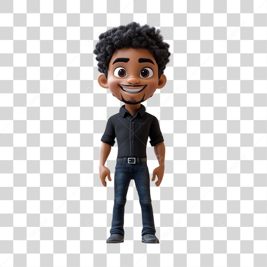 Mascote Humano para Black Friday PNG Transparente