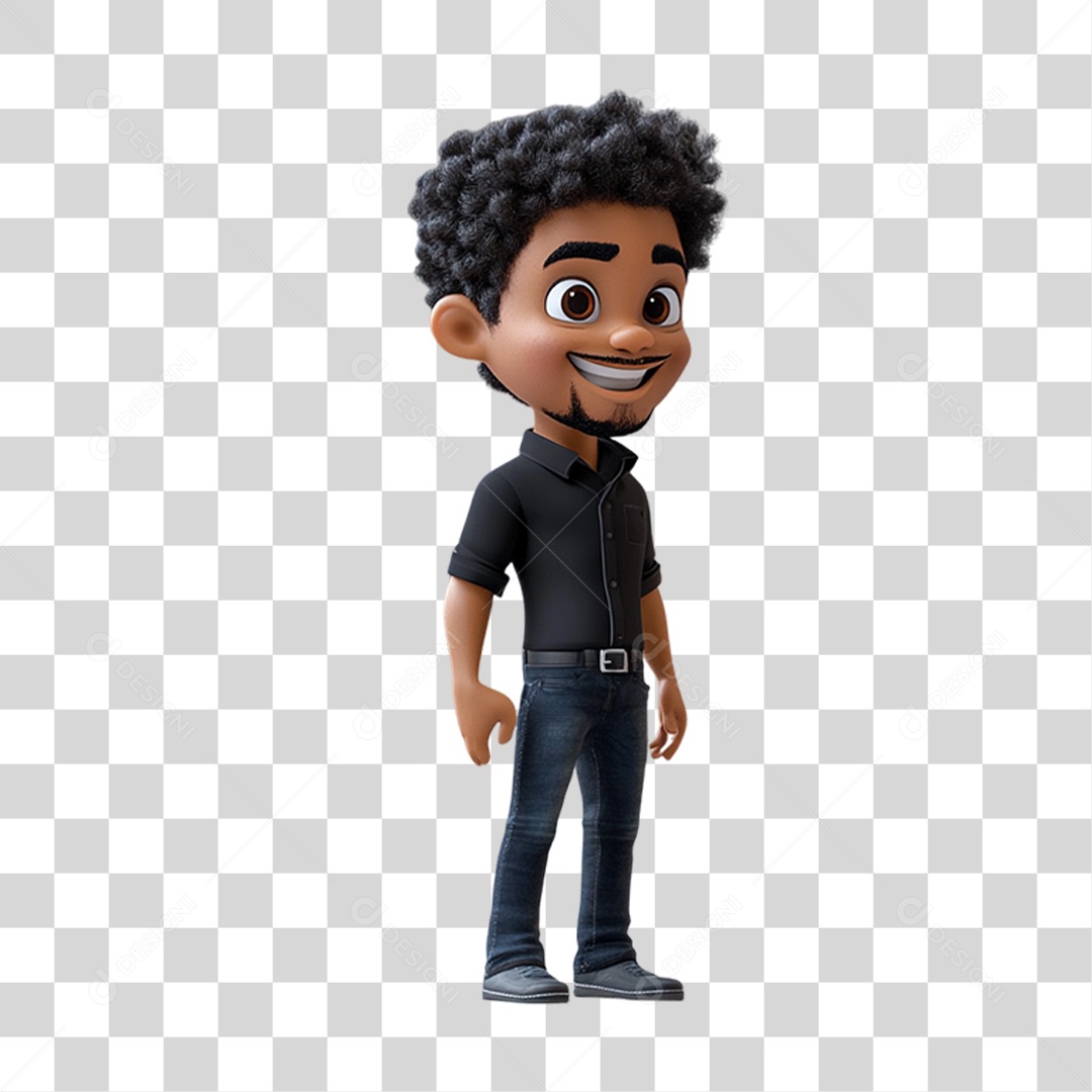 Mascote Humano para Black Friday PNG Transparente