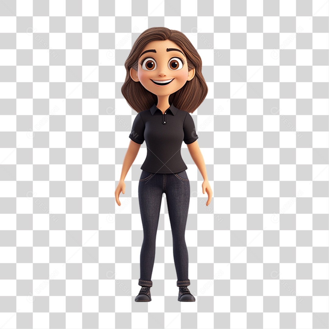 Mascote Humano para Black Friday PNG Transparente