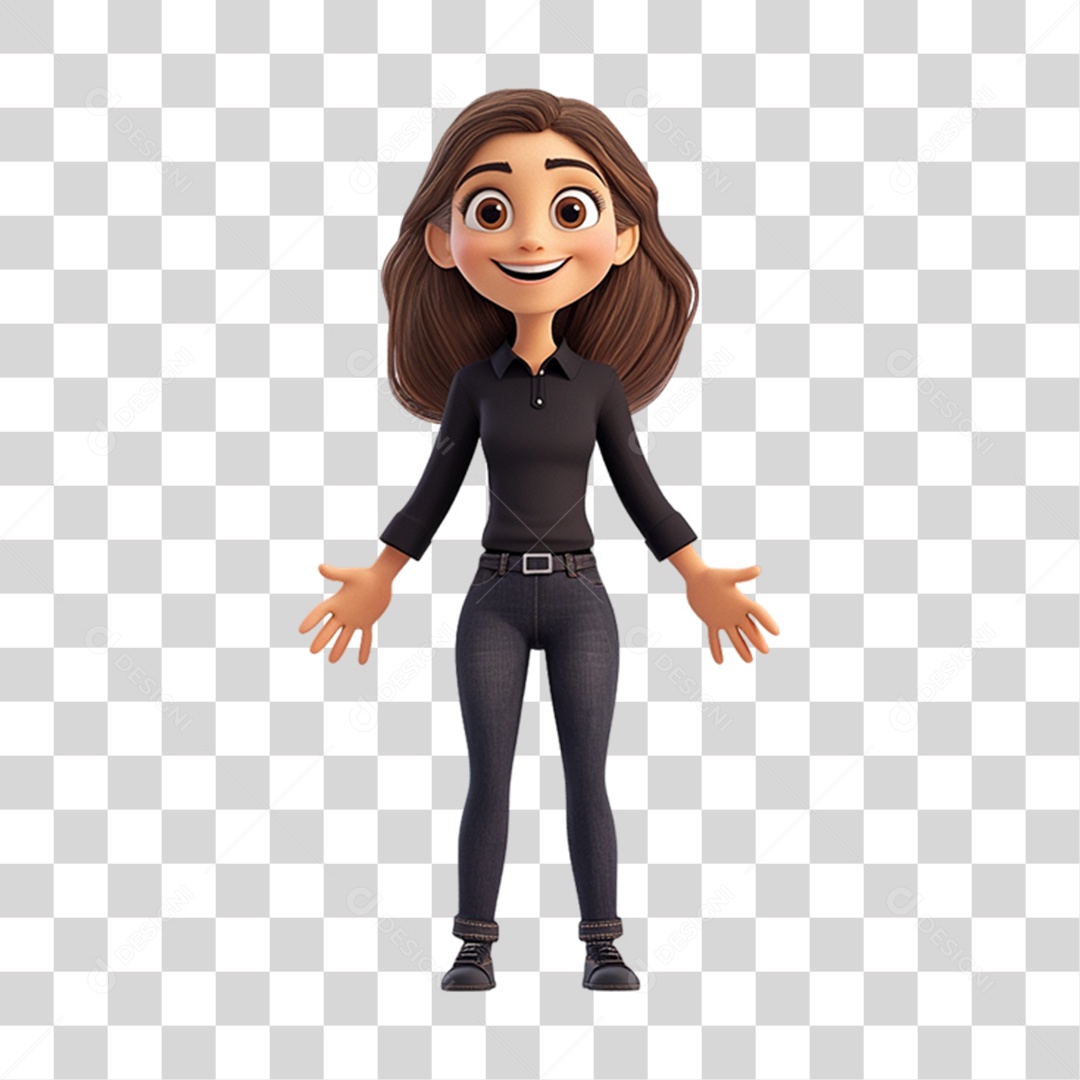 Mascote Humano para Black Friday PNG Transparente