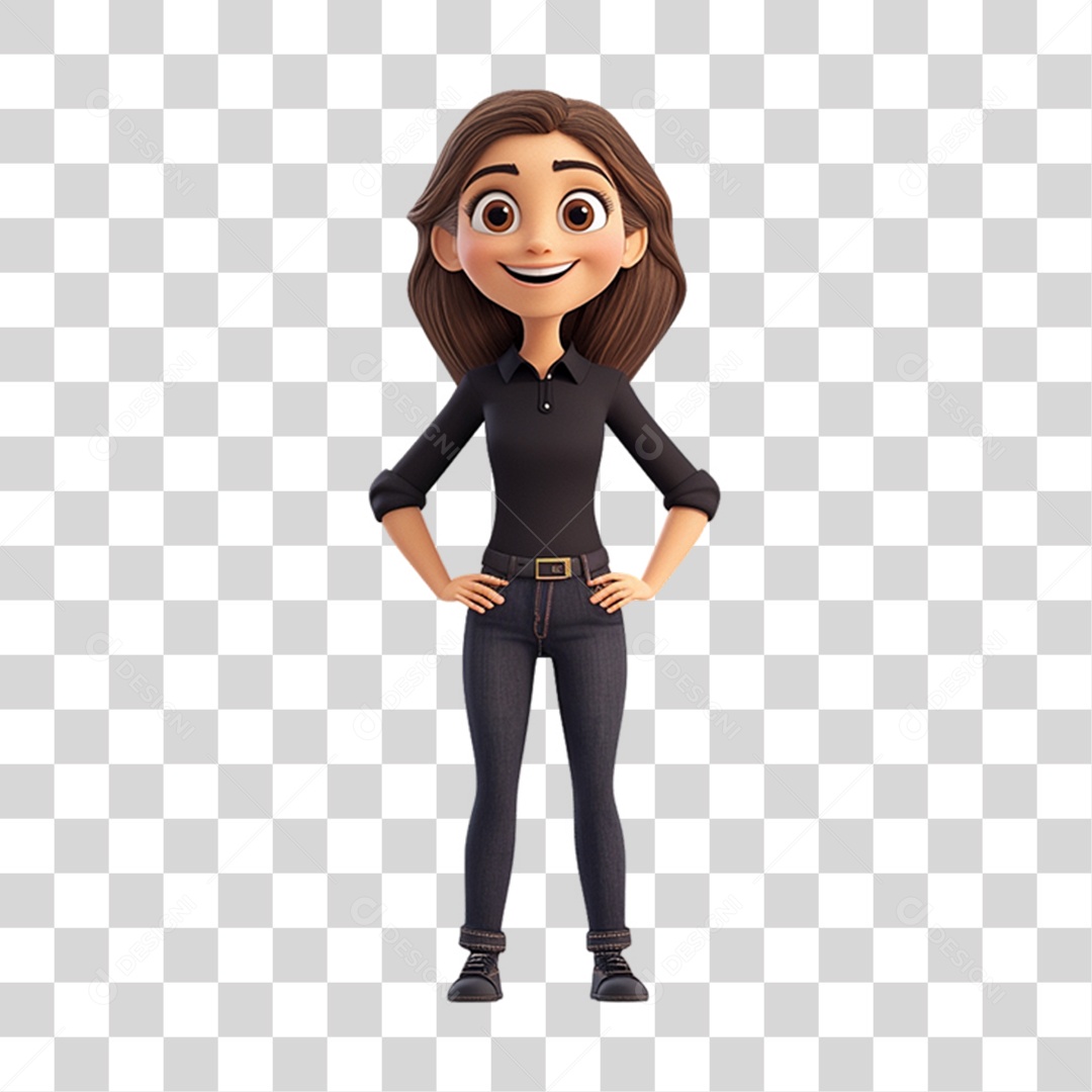 Mascote Humano para Black Friday PNG Transparente