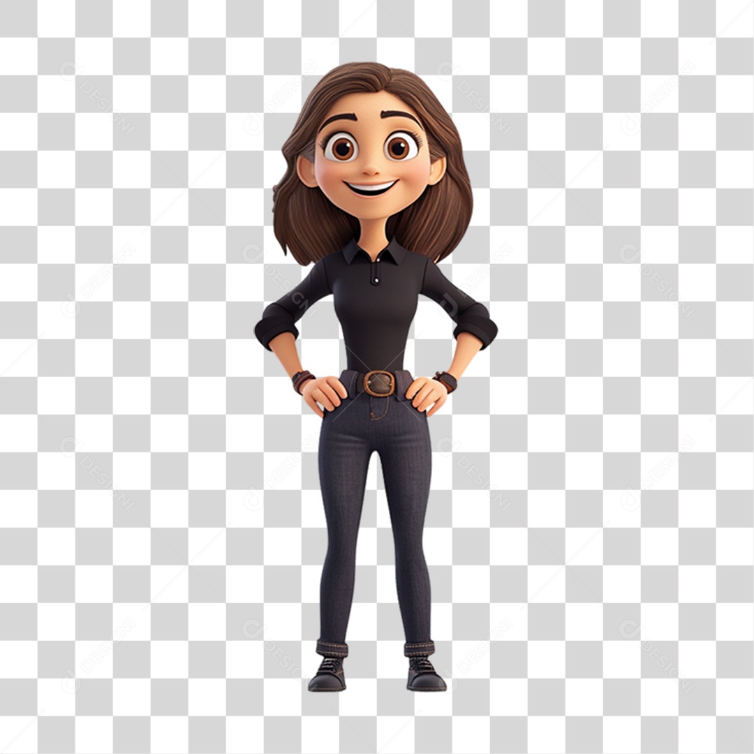 Mascote Humano para Black Friday PNG Transparente