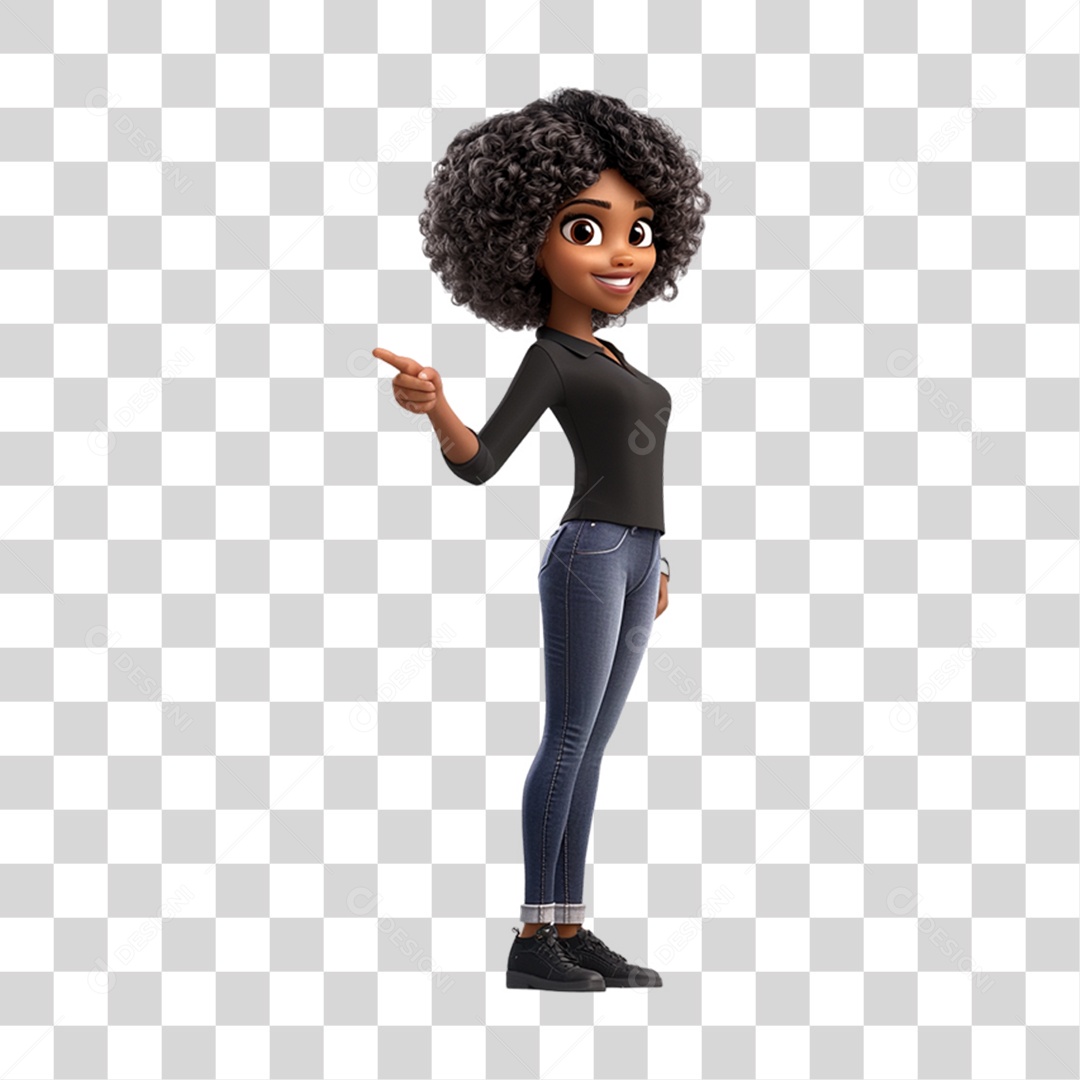 Mascote Humano para Black Friday PNG Transparente