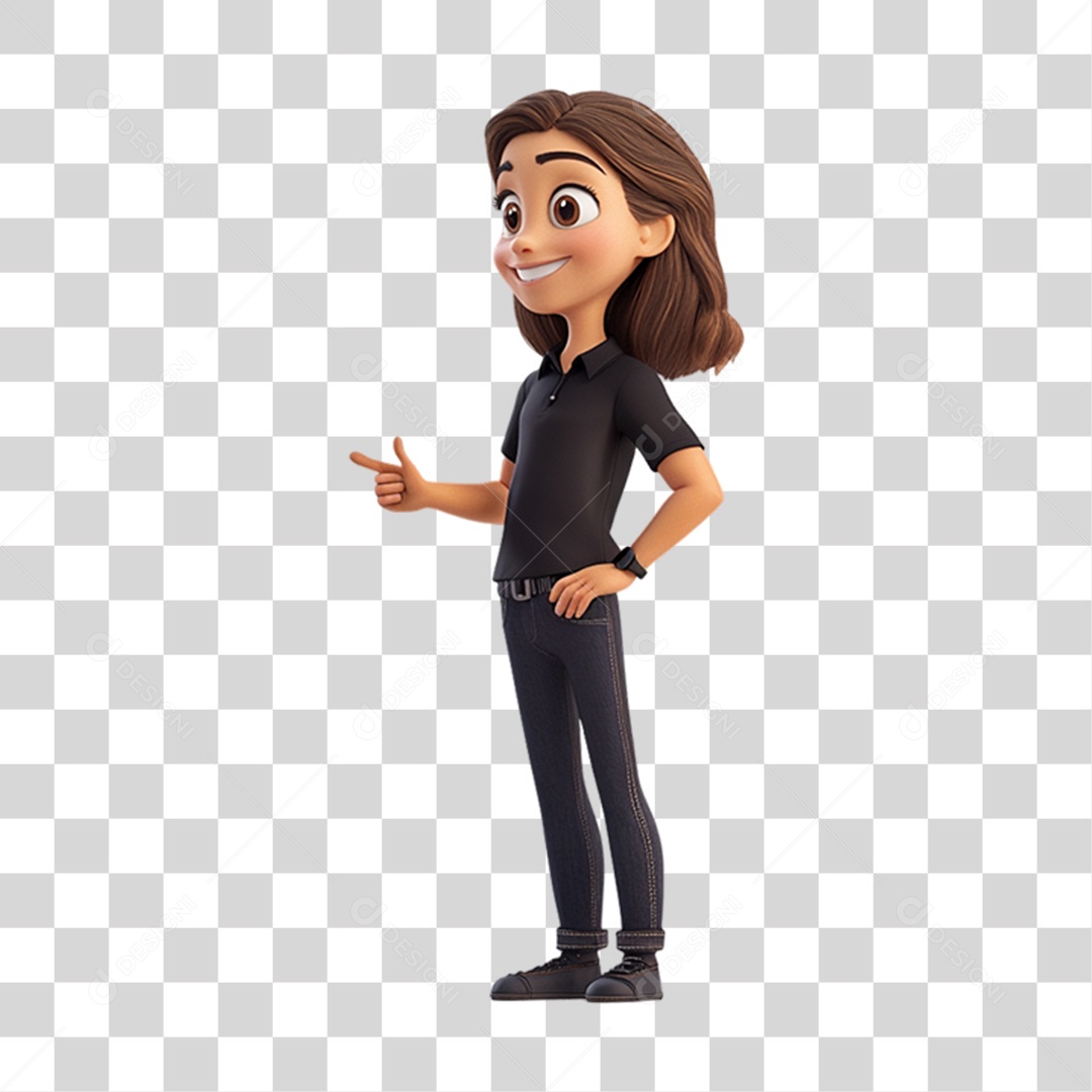 Mascote Humano para Black Friday PNG Transparente