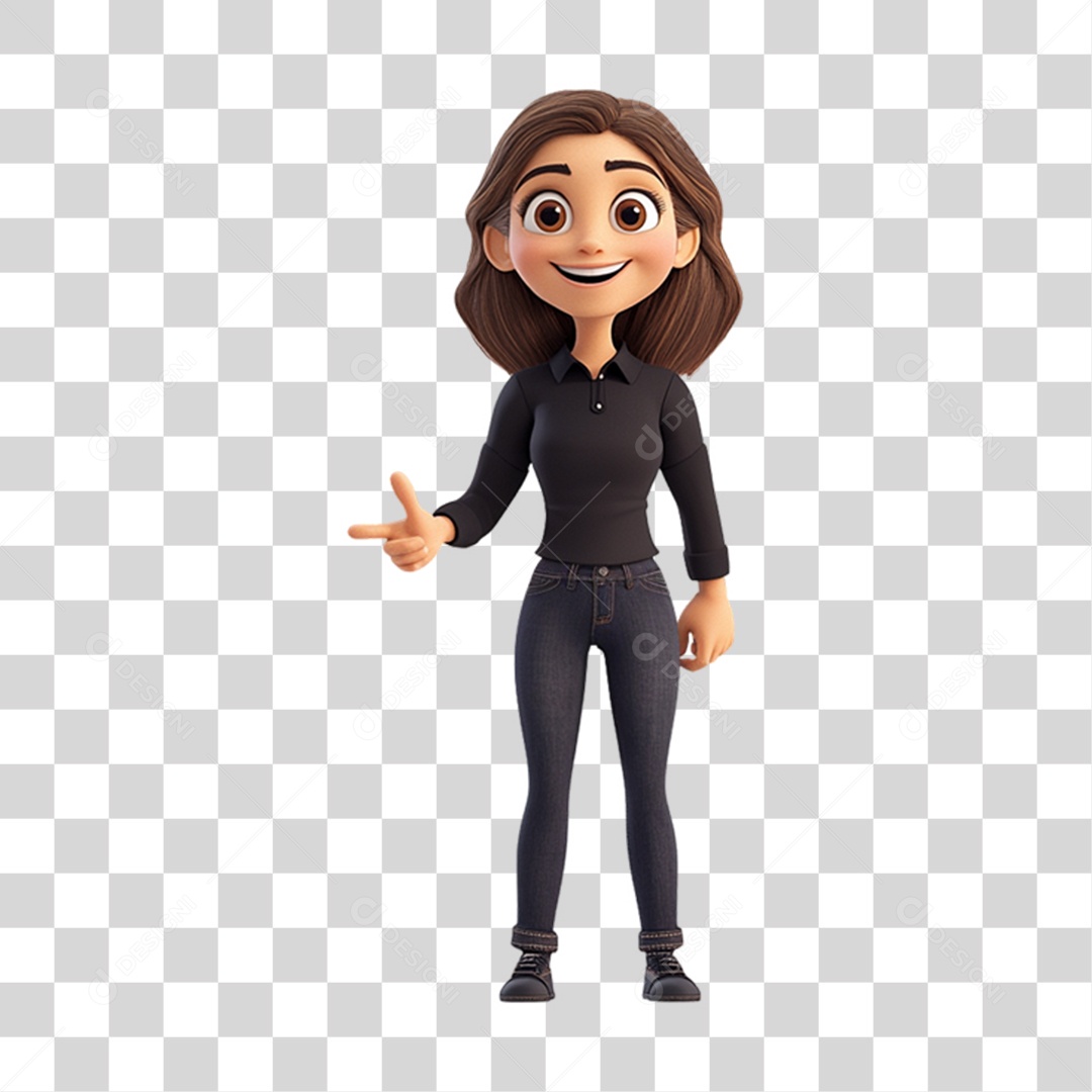 Mascote Humano para Black Friday PNG Transparente