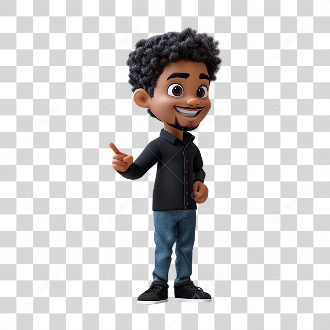 Mascote Humano para Black Friday PNG Transparente