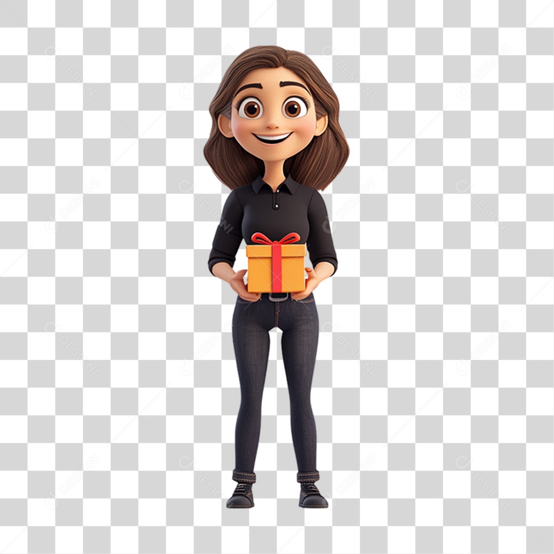 Mascote Humano para Black Friday PNG Transparente