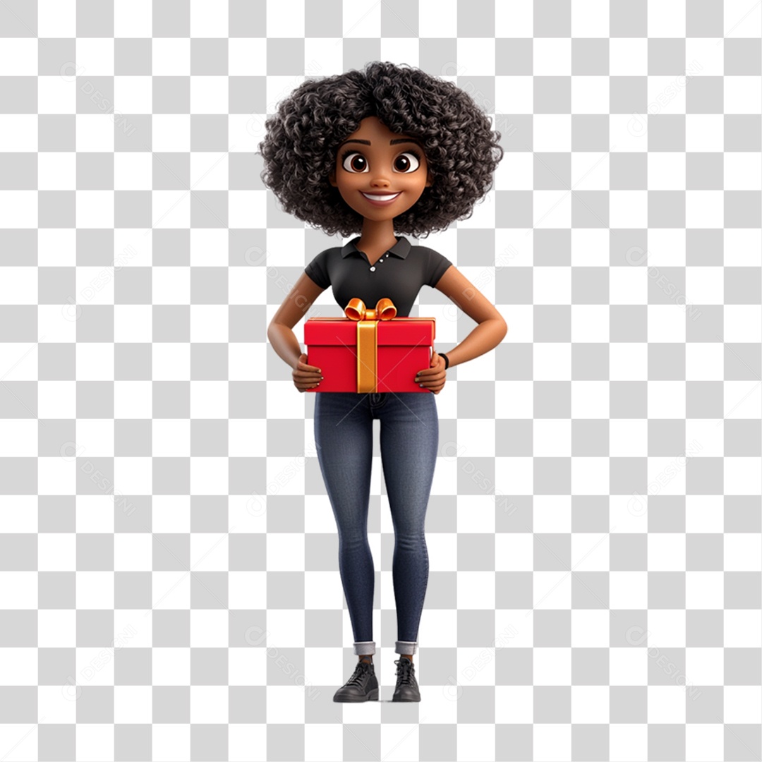 Mascote Humano para Black Friday PNG Transparente