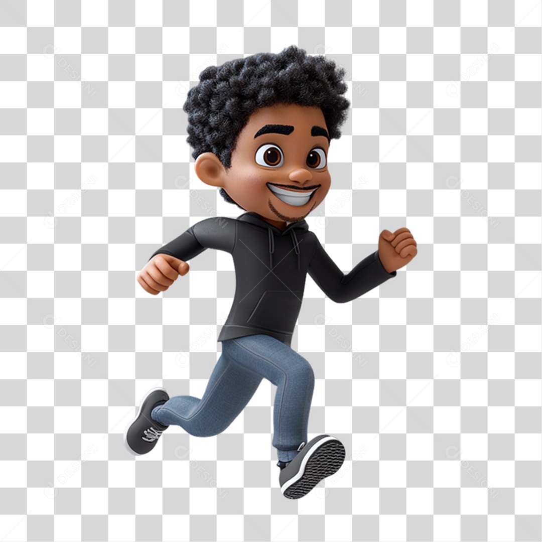 Mascote Humano para Black Friday PNG Transparente