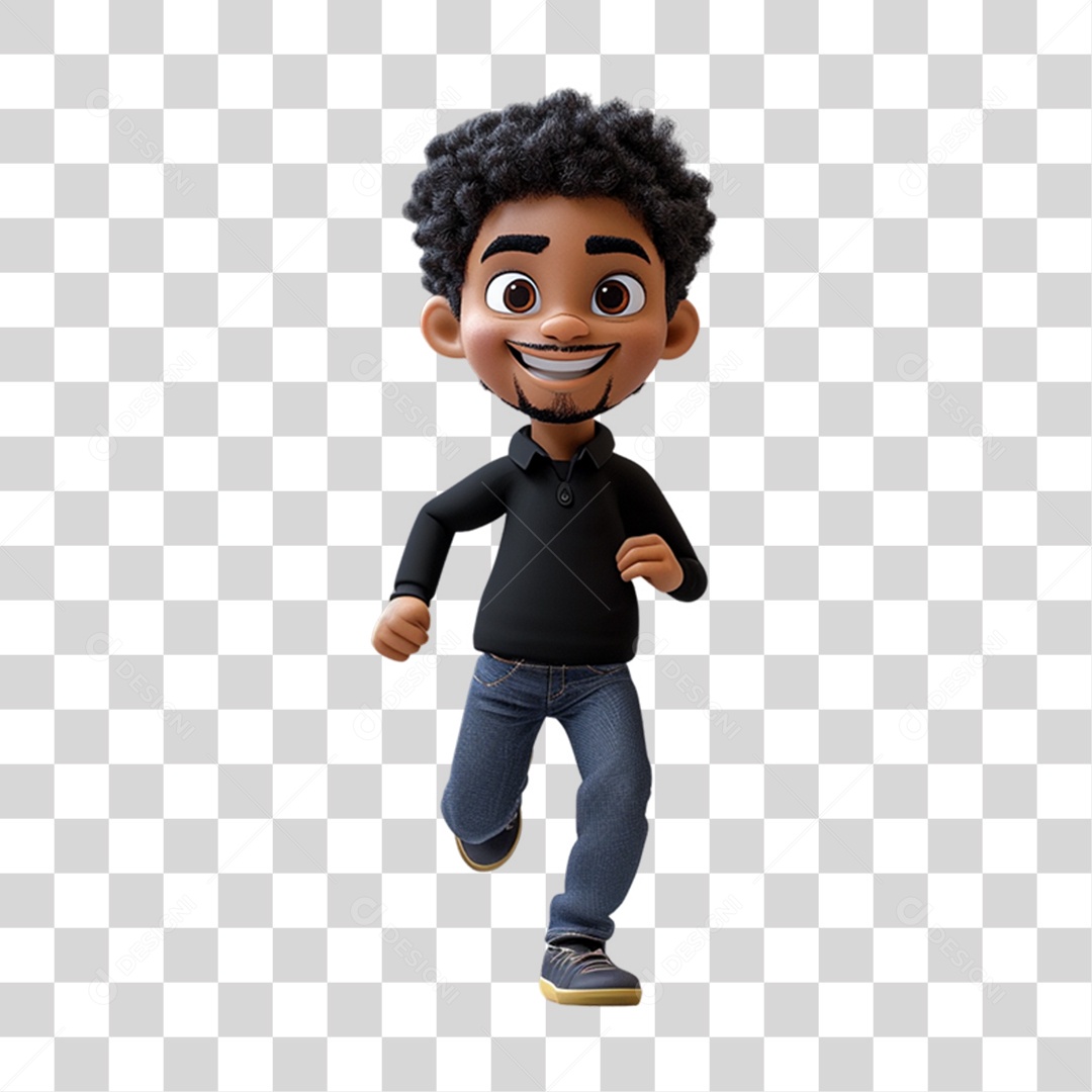 Mascote Humano para Black Friday PNG Transparente