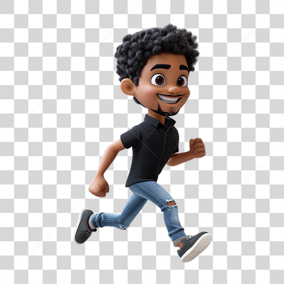 Mascote Humano para Black Friday PNG Transparente