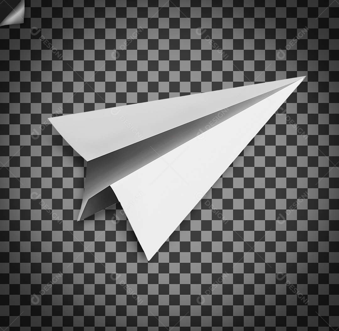 Avião De Papel Elemento 3D Para Composição PSD
