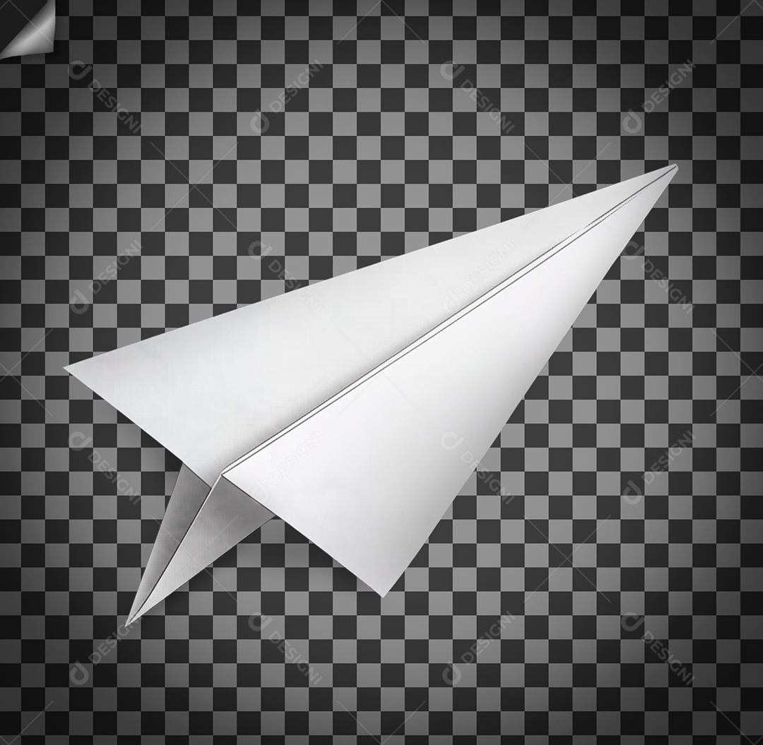 Avião De Papel Elemento 3D Para Composição PSD