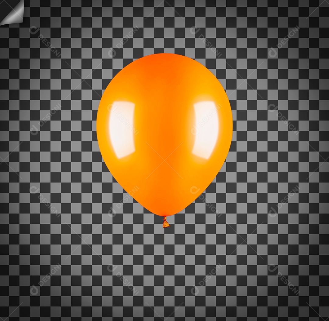 Balão Laranja Para Composição PSD