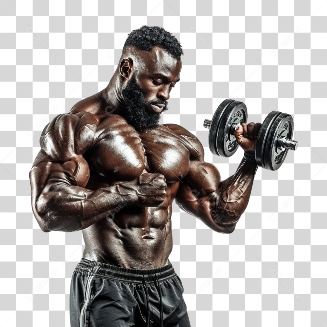 Homem Musculoso Fisiculturista PNG Transparente