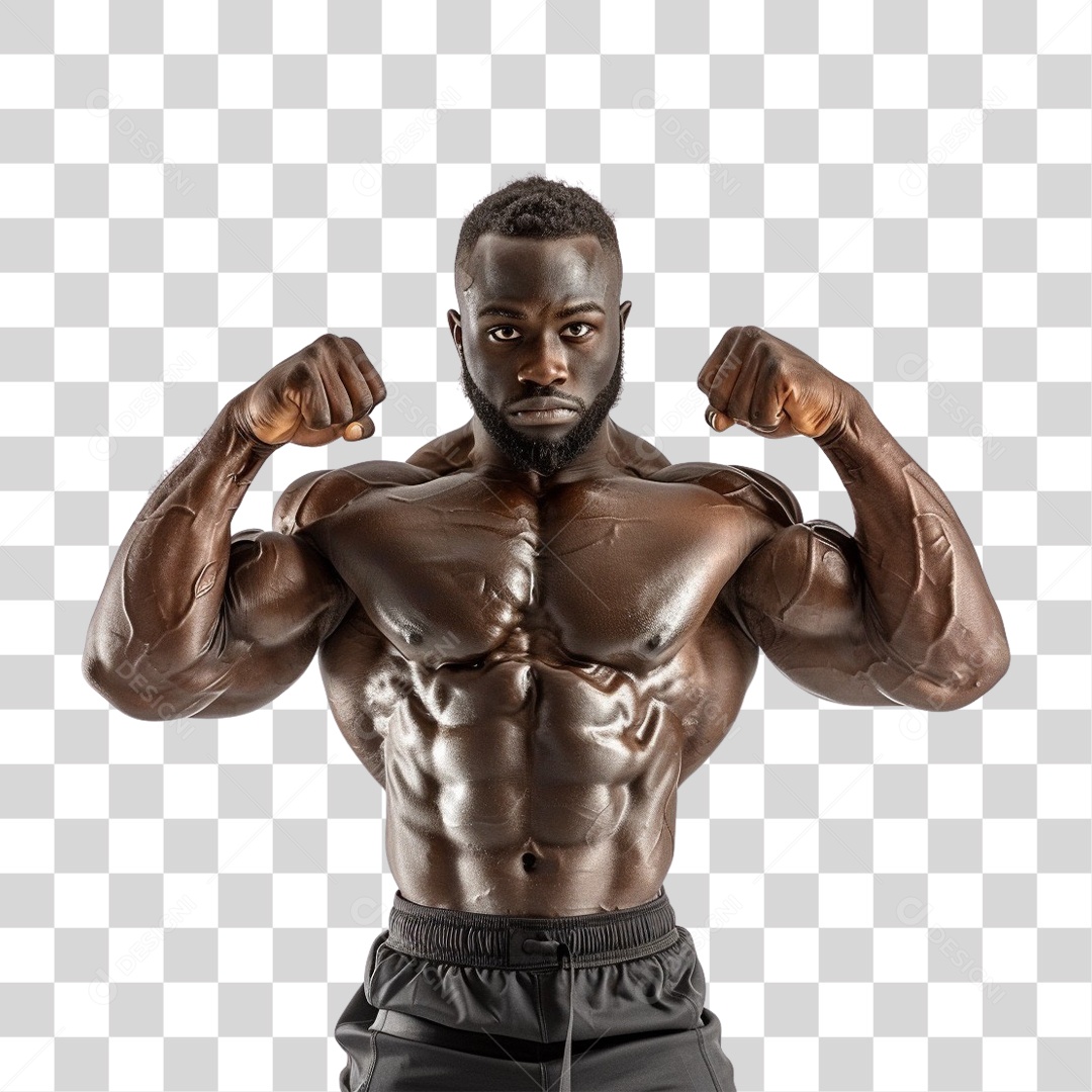 Homem Musculoso Fisiculturista PNG Transparente