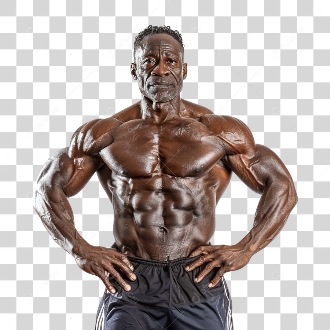 Homem Musculoso Fisiculturista PNG Transparente